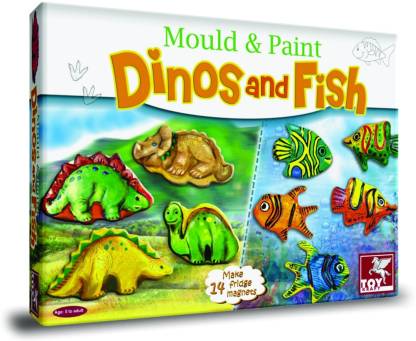 MOULD & PAINT - DINOS AND FISH 1 MOULD & PAINT - DINOS AND FISH
